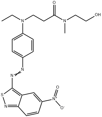 3-[ethyl[4-[(5-nitro-2,1-benzisothiazol-3-yl)azo]phenyl]amino]-N-(2-hydroxyethyl)-N-methylpropionamide Struktur
