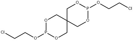 3,9-ビス(2-クロロエトキシ)-2,4,8,10-テトラオキサ-3,9-ジホスファスピロ[5.5]ウンデカン 化学構造式