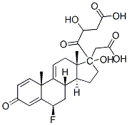 17,21-ジアセトキシ-6β-フルオロプレグナ-1,4,9(11)-トリエン-3,20-ジオン 化学構造式