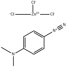N,N-ジメチル-1,4-フェニレンジアミンジアゾニウム塩化亜鉛塩水和物 化学構造式