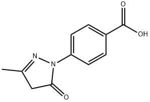 4-[(4,5-ジヒドロ-3-メチル-5-オキソ-1H-ピラゾール)-1-イル]安息香酸 化学構造式