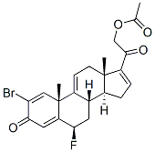 2-bromo-6beta-fluoro-21-hydroxypregna-1,4,9(11),16-tetraene-3,20-dione 21-acetate Structure