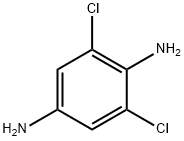 ２，６－ジクロロ－ｐ－フェニレンジアミン 化学構造式