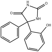 5-(2-hydroxyphenyl)-5-phenylhydantoin Struktur