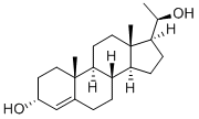 4-Pregnene-3-alpha,20-beta-diol Structure