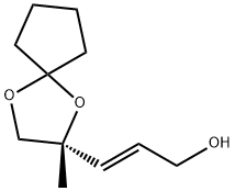 2-Propen-1-ol,3-[(2R)-2-methyl-1,4-dioxaspiro[4.4]non-2-yl]-,(2E)-(9CI) 结构式
