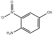 3-硝基-4-氨基苯酚 结构式
