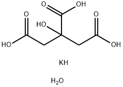 くえん酸カリウム·水和物 化学構造式