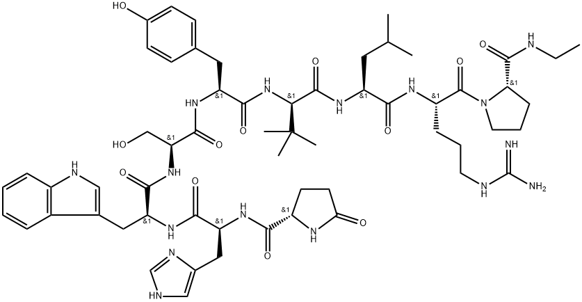 醋酸兰瑞肽, 61012-19-9, 结构式