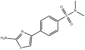 2-Amino-4-[4-(N,N-dimethylsulphamoyl)phenyl]-1,3-thiazole 结构式