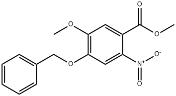 4-苄氧基-5-甲氧基-2-硝基苯甲酸甲酯, 61032-41-5, 结构式