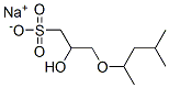 3-(1,3-ジメチルブトキシ)-2-ヒドロキシ-1-プロパンスルホン酸ナトリウム 化学構造式