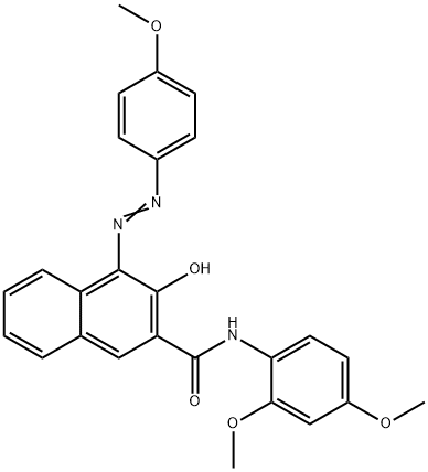 N-(2,4-dimethoxyphenyl)-3-hydroxy-4-[(4-methoxyphenyl)azo]naphthalene-2-carboxamide Struktur