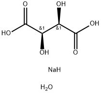 (＋)-酒石酸ナトリウム二水和物 化学構造式