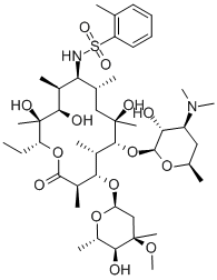 (9S)-9-Deoxo-9-[[(2-methylphenyl)sulfonyl]amino]erythromycin 结构式