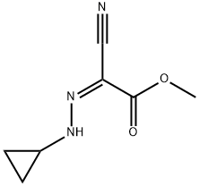Acetic acid, cyano(cyclopropylhydrazono)-, methyl ester, (2Z)- (9CI) Structure