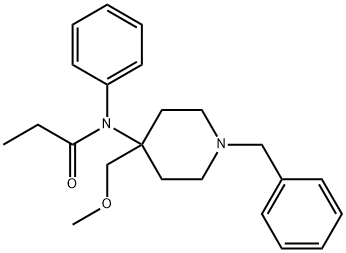 N-(1-苄基-4-(甲氧基甲基)哌啶-4-基)-N-苯基丙酰胺, 61086-12-2, 结构式