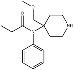 N-[4-(メトキシメチル)-4-ピペリジニル]-N-フェニルプロパンアミド 化学構造式