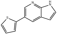5-(2-噻吩基)-1H-吡咯并[2,3-B]吡啶 结构式