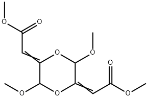 2,2'-(3,6-Dimethoxy-1,4-dioxane-2,5-diylidene)diacetic acid dimethyl ester Struktur