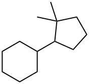 2,2-ジメチルシクロペンチルシクロヘキサン 化学構造式