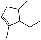 1,4-ジメチル-5-(1-メチルエチル)シクロペンテン 化学構造式