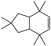 2,3,3a,4,7,7a-ヘキサヒドロ-2,2,4,4,7,7-ヘキサメチル-1H-インデン 化学構造式