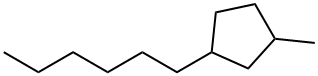 1-Hexyl-3-methylcyclopentane Struktur