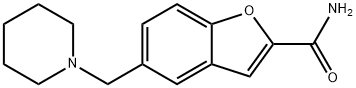 5-(ピペリジノメチル)-2-ベンゾフランカルボアミド 化学構造式