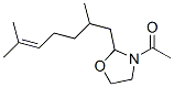 3-acetyl-2-(2,6-dimethyl-5-heptenyl)oxazolidine Structure
