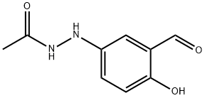 Acetic acid N'-(3-formyl-4-hydroxyphenyl) hydrazide Struktur