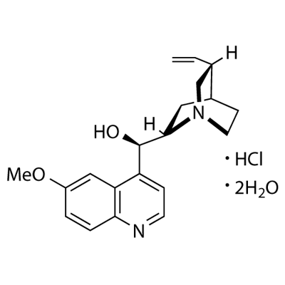 Quinine hydrochloride dihydrate Structure