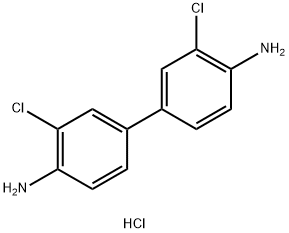 3,3'-ジクロロベンジジン·2塩酸塩 化学構造式