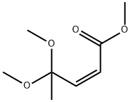 (Z)-4,4-ジメトキシ-2-ペンテン酸メチル 化学構造式