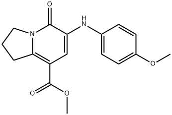 METHYL 6-(4-METHOXYPHENYLAMINO)-5-OXO-1,2,3,5-TETRAHYDROINDOLIZINE-8-CARBOXYLIATE 结构式