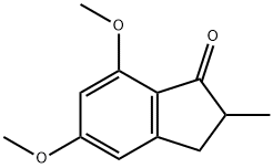 5,7-二甲氧基-2-甲基-2,3-二氢-1H-茚-1-酮, 61227-52-9, 结构式