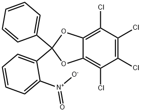 4,5,6,7-テトラクロロ-2-(2-ニトロフェニル)-2-フェニル-1,3-ベンゾジオキソール 化学構造式