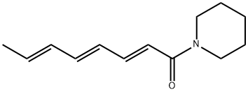 1-[(2E,4E,6E)-1-オキソ-2,4,6-オクタトリエニル]ピペリジン 化学構造式