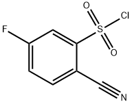 2-氰基-5-氟苯磺酰氯 结构式