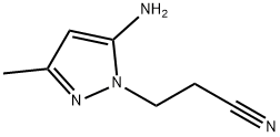 1H-Pyrazole-1-propanenitrile,5-amino-3-methyl-(9CI) Structure