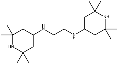 N,N'-ビス(2,2,6,6-テトラメチル-4-ピペリジニル)-1,2-エタンジアミン 化学構造式