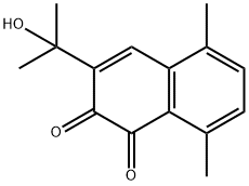 1,2-ジヒドロ-3-(1-ヒドロキシ-1-メチルエチル)-5,8-ジメチル-1,2-ナフタレンジオン 化学構造式
