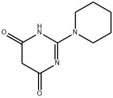 2-ピペリジノピリミジン-4,6(1H,5H)-ジオン 化学構造式