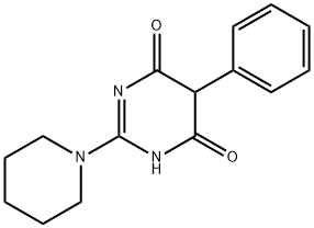 5-Phenyl-2-piperidinopyrimidine-4,6(1H,5H)-dione Structure