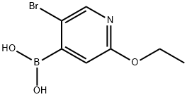 5-溴-2-乙氧基砒啶-4-硼酸 结构式