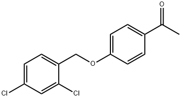 1-{4-[(2,4-ジクロロベンジル)オキシ]フェニル}-1-エタノン 化学構造式