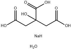 くえん酸二ナトリウム1.5水和物 化学構造式