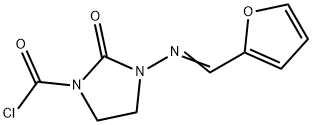 3-[(2-フラニルメチレン)アミノ]-2-オキソ-1-イミダゾリジンカルボン酸クロリド 化学構造式