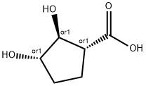 Cyclopentanecarboxylic acid, 2,3-dihydroxy-, (1alpha,2beta,3alpha)- (9CI) Structure