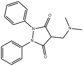 4-[(Dimethylamino)methyl]-1,2-diphenyl-3,5-pyrazolidinedione 结构式